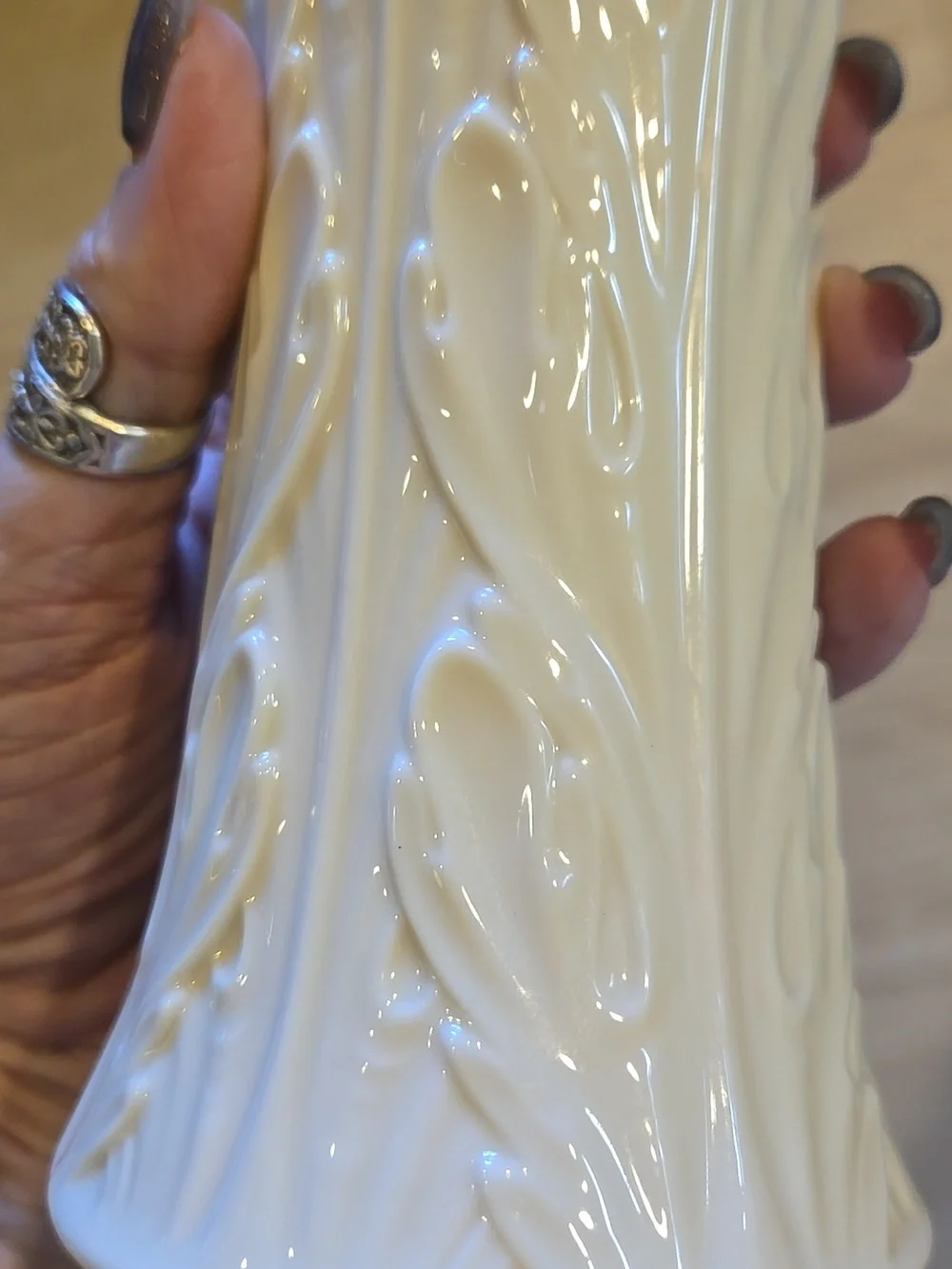 Lenox Woodland Series Creamy Ivory Vase